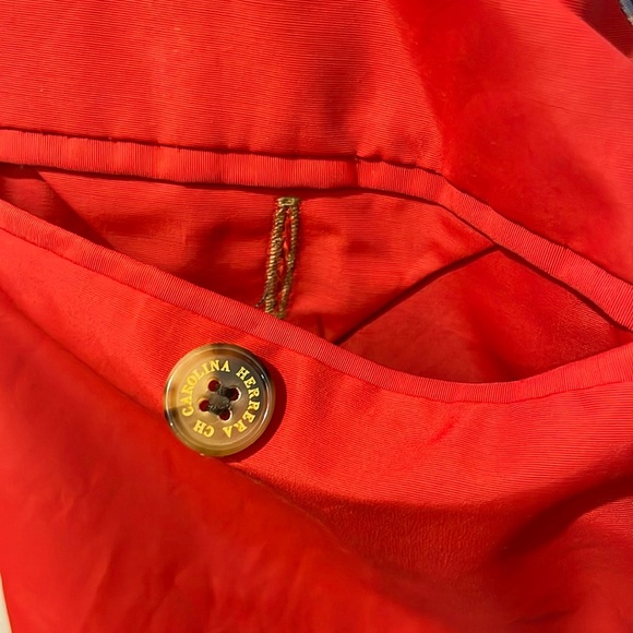 ❤️AS NEW❣️EUC❣️CAROLINA HERRERA❣️CH Short Rain Jacket. Genuine Leather trim. - Picture 13 of 13